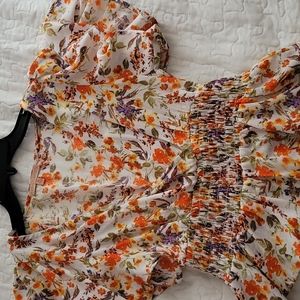 Floral multi-color "Evolutionary" shirt